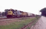 CSX SB freight with rent a wreck